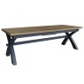 Hayley 8 Person Cross Legged Dining Table Midnight Blue