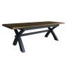 Hayley 8-10 Person Cross Legged Extending Dining Table Midnight Blue