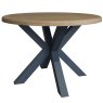 Hayley 4 Person Round Dining Table Midnight Blue
