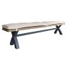 Hayley 4 Person Dining Bench Midnight Blue
