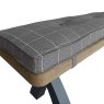 Hayley 3 Person Bench Cushion Check Grey