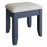 Hayley Bedroom Stool With Upholstered Seat Pad Midnight Blue