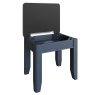 Hayley Bedroom Stool With Upholstered Seat Pad Midnight Blue Open