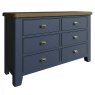 Hayley 3 + 3 Drawer Chest of Drawers Midnight Blue