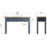 Hayley Dressing Table Midnight Blue Measurements