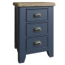 Hayley Large 3 Drawer Bedside Locker Midnight Blue