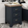 Hayley Large 3 Drawer Bedside Locker Midnight Blue Lifestyle