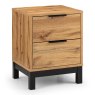 Bali 2 Drawer Bedside Locker Oak