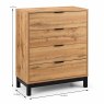 Bali 4 Drawer Tallboy Oak Measurements