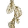 Large Leaf Garland With Glitter Gold 6.2ft/190cm