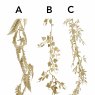 Presentation Garland With Leaves & Glitter Gold 6ft/180cm (Choice of 3)