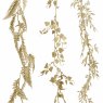 Presentation Garland With Leaves & Glitter Gold 6ft/180cm Larger