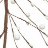 Decorated Garland With Berries Brown & White 4.2ft/130cm Close Up