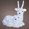 LED Mother Deer & Baby Figure Cool White