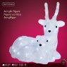 LED Mother Deer & Baby Figure Cool White Box