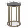 Chevron Side/Lamp Table Peppercorn Oak Dimensions