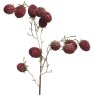 Decorative Berries & Branch With Glitter Red & Gold