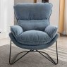 Maritime Armchair Fabric Washed Denim Front
