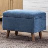 Granada Storage Footstool Denim Blue