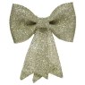 Decorative Bow With Glitter Light Gold 14cm