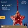 Micro LED Long Hanging Star With Glitter Red 20cm Info