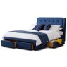 Fullerton Super King (180cm) Fabric Bedstead With Storage Blue Open