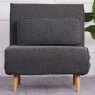Camber Single Sofa Bed Fabric Charcoal Front