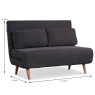 Camber 2 Seater Sofa Bed Fabric Charcoal/Dark Grey Dimensions Closed