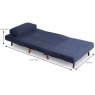 Camber Single Sofa Bed Fabric Denim Blue Dimensions Open