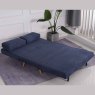 Camber 2 Seater Sofa Bed Fabric Denim Blue Open