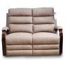 Michigan 2 Seater Reclining Sofa Faux Suede Beige