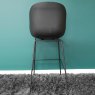 Dutch High Bar Stool Faux Leather Dark Grey Back