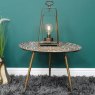 Sundial Lamp/Side Table Antique Brass Lifestyle