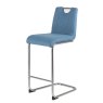 Rimini High Bar Stool Fabric Blue