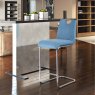 Rimini High Bar Stool Fabric Blue Lifestyle