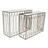 Mindy Brownes Estela Console Tables (Set of 2) Mirrored & Antique Gold Angled