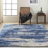 Calvin Klein River Flow 01 Runner Rug 69cm x 221cm Blue & Grey Lifestyle