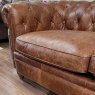 Alexander & James Abraham Junior 3.5 Seater Sofa Satchel Leather Pepper Close Up