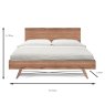 Roxy King (150cm) Bedstead Rustic Oak Measurements