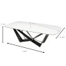 Basilico 8 Person Dining Table Carrara White Measurements