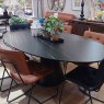 Contarini 8 Person Oval Dining Table Calcatta Noir Lifestyle
