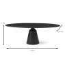Contarini 8 Person Oval Dining Table Calcatta Noir Measurements