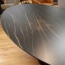 Contarini 8 Person Oval Dining Table Calcatta Noir Close Up