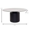 Giotto 6 Person Round Dining Table White Measurements