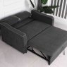 Jerpoint 2 Seater Sofa Bed Fabric Charcoal Flat
