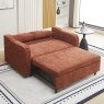 Jerpoint 2 Seater Sofa Bed Fabric Deep Terracotta Open