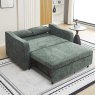 Jerpoint 2 Seater Sofa Bed Fabric Winter Moss Open