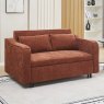Jerpoint 2 Seater Sofa Bed Fabric Deep Terracotta Side View