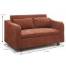 Jerpoint 2 Seater Sofa Bed Fabric Deep Terracotta Dimensions Closed