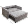 Jerpoint 2 Seater Sofa Bed Fabric Stone Dimensions Open